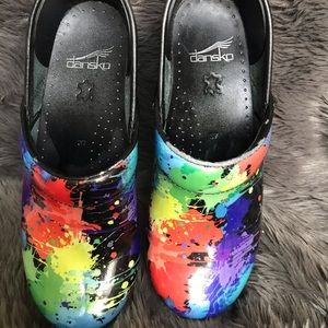 Dansko Paint Splatter Clogs Shoes **SOLD**